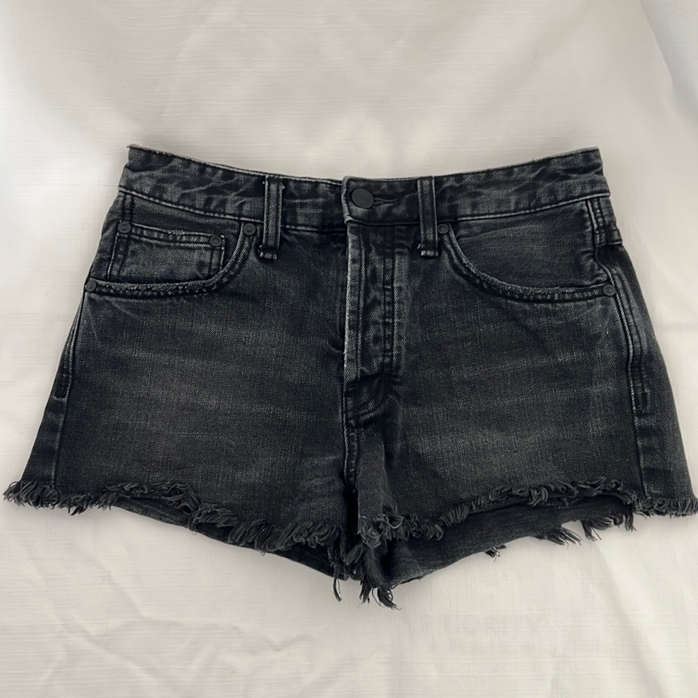 Free People~Frayed Denim Short Shorts / Black / Host Pick - Picture 2 of 7